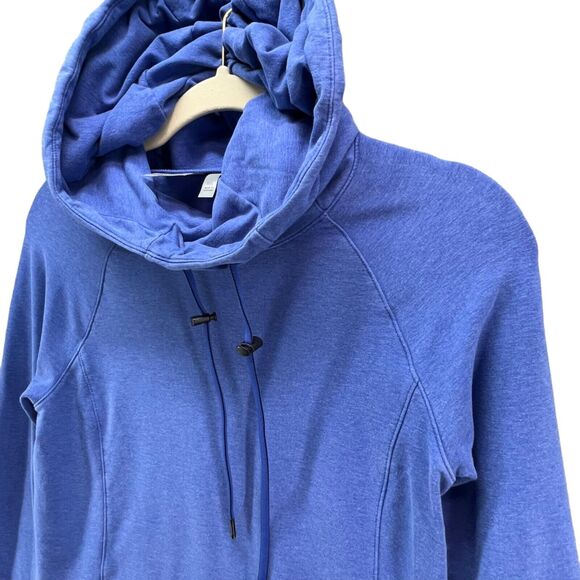 Athleta Pullover Womens XXS Blue Sentry Active Hoodie Sweatshirt Cowl Neck - Picture 2 of 12